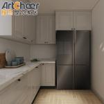 Traditional Style White Kitchen Cupboard with Solid Wood Construction and