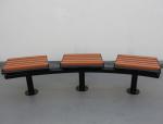 Waterproof Outdoor Recycled Plastic Benches Furniture Backless Curved