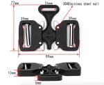 Double Insert Tactical Unisex Metal Belt Buckle Black Plated 38MM
