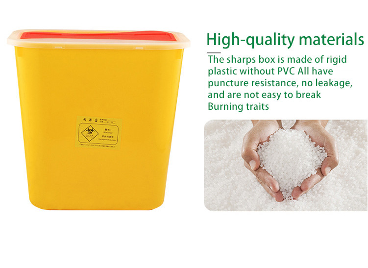 15L plastic sharps box waste needle collection box Used by the hospital round shape