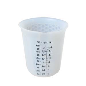 Quality Heat Resistant Silicone Kitchen Tool Measuring Cups 500ml 16oz Custom Scale wholesale