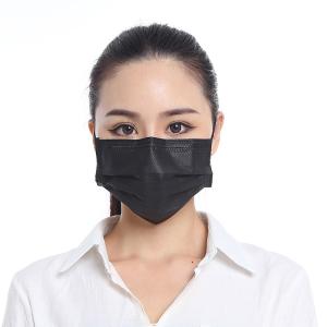 Quality Earloop Disposable 3 Ply Mask Black Disposable Mask Without Any Stimulation wholesale