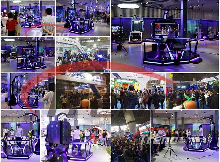 220V VR Space Walking Platform Game Machine 1 Player Blue With Black