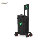 Floor Black Metal Game Console Display Stand with Luminous Logo