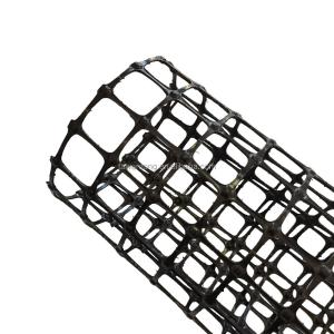 Quality 400g Nonwoven Biaxial Plastic Geogrid Composite for Soil Stabilization Black Geogrids wholesale