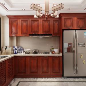 Quality China Factory Furniture Classic Solid Wood Kitchen Cabinets Customized wholesale