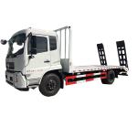 Tow Truck Wrecker Dongfeng 4x2 10ton Flatbed Mini Excavator Machinery Transporta