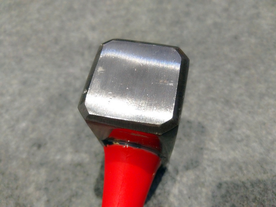 Carbon Steel Materials Hand Stoning hammer with3 colors plastic handle (XL-0070)