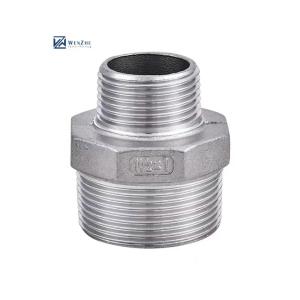 Quality Equal 304316 Stainless Steel Hydraulic Male Thread Fitting Hexagon Pipe Nipple NPT BSPT wholesale
