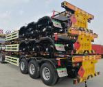 Steel Skeleton Container Chassis Semi Trailer with Bogie Suspension 1310mm Wheel
