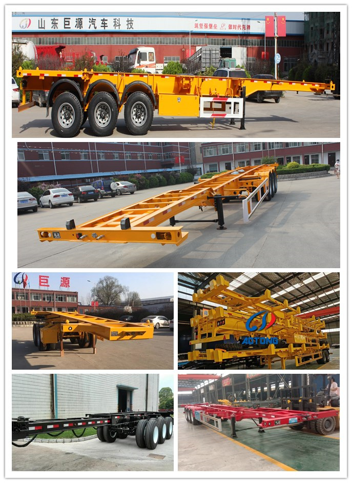 40ft Flatbed/Skeleton Container Semi Trailer Customizable for Customer Requirements