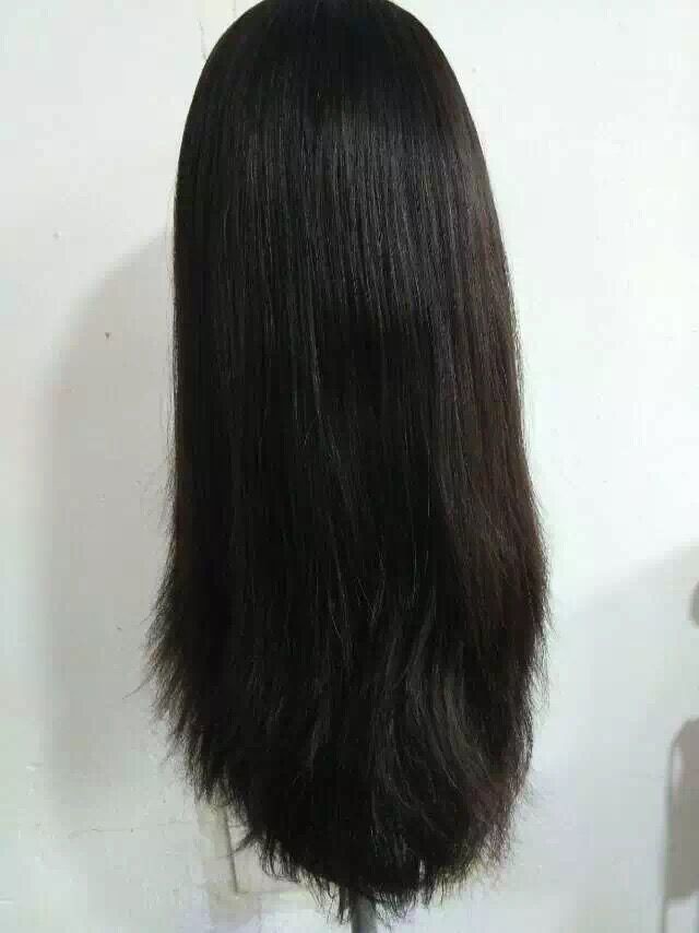14 Inches European Virgin Human Hair Jewish Kosher Wigs Natural Color Big Layer