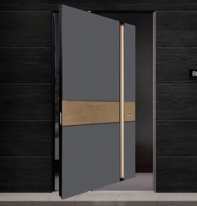 Quality Hurricanes Resistance Pivot Aluminum Door Customized with Laminated Glass wholesale