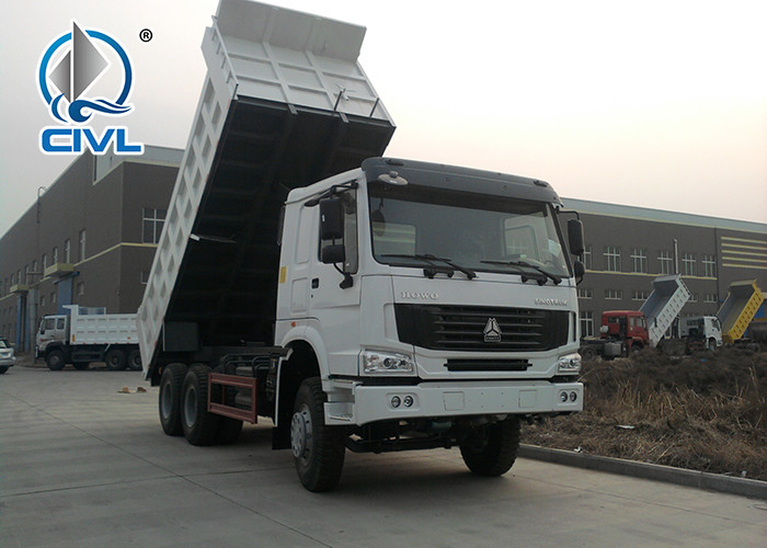 EuroII A7 371 HP Dump Truck , 10 Wheels Sinotruk Dump Truck LHD 50 Tons tipper truck color option