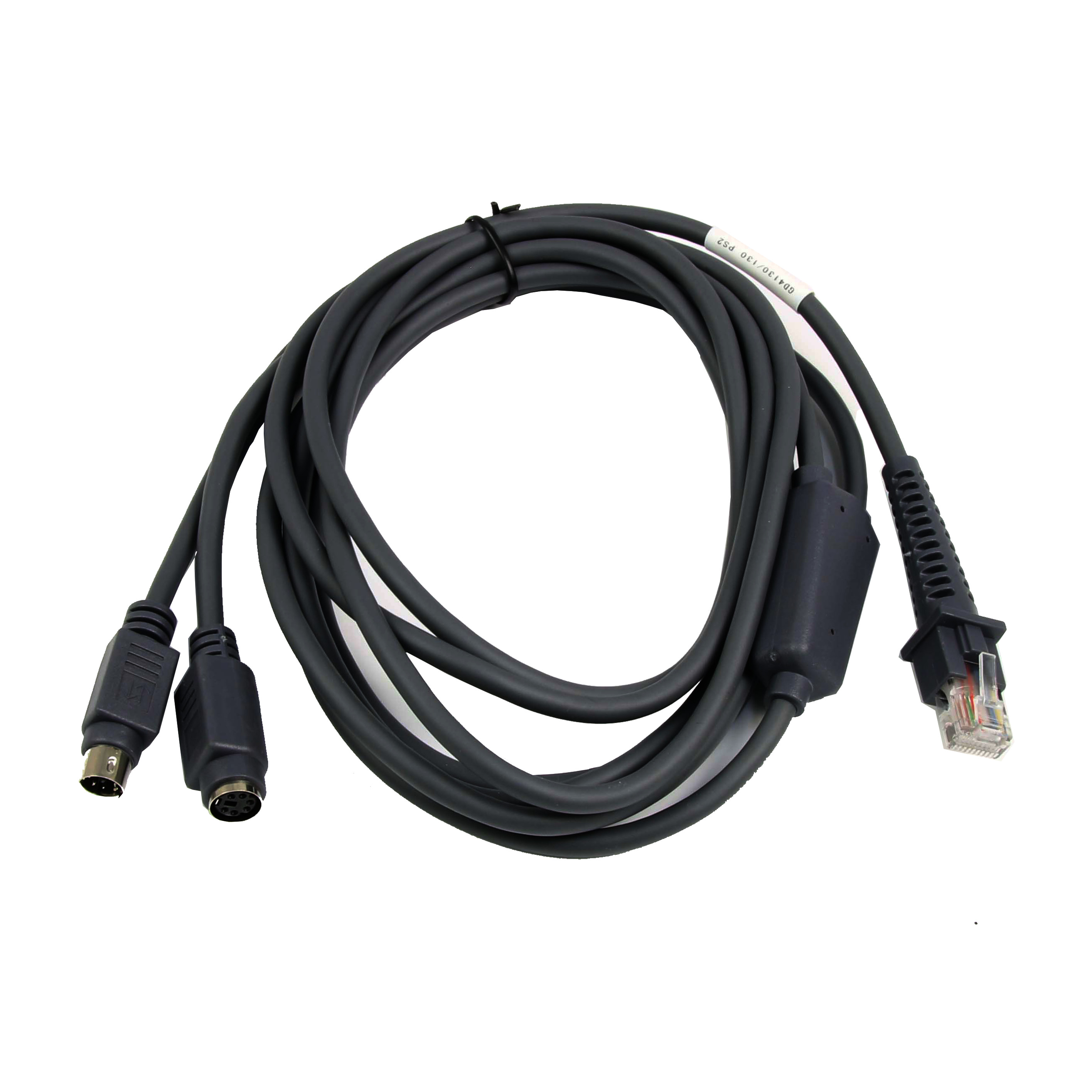 PVC Barcode Scanner Cord Cable Ps2 Kwb Keyboard Wedge To Rj50 10P10C