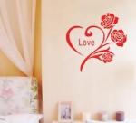 Nontoxic Removable Attractive Love Wall Flower Stickers F108
