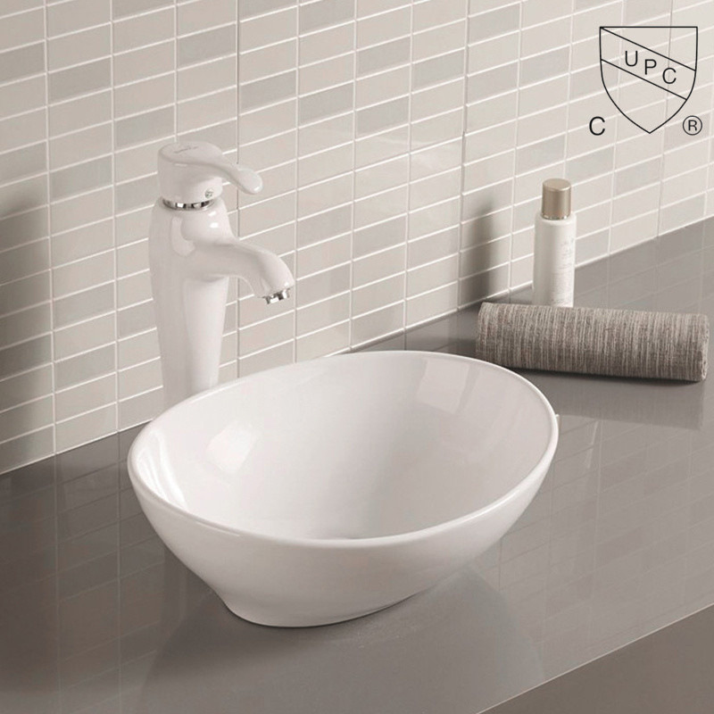 Oval Shaped Heat Resistance Table Top Wash Basin Price Easy To Clean And Maintain