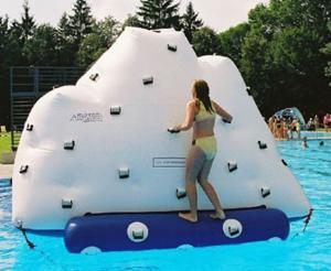 Quality 3m Height Inflatable Water Sports , Inflatable Climbing Wall With Water Slide wholesale