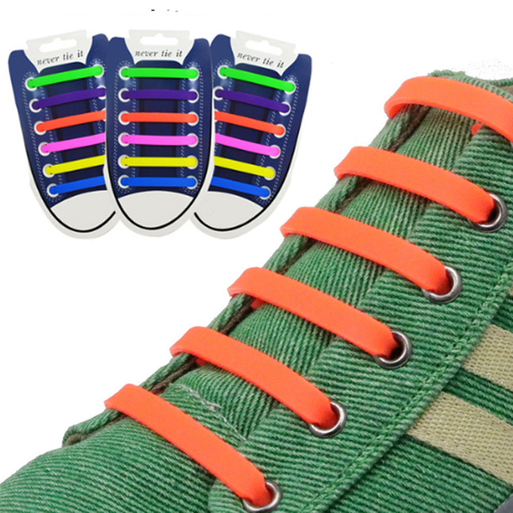 2020 New Lazy Elastic Polyester Shoelaces No Tie Easy Sneakers Running Shoe Laces