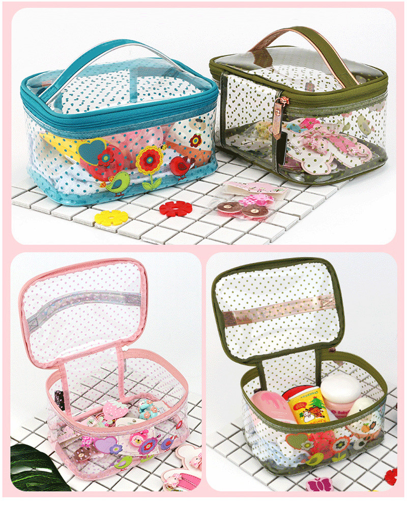 Beauty Cosmetic Case Bag Waterproof Clear Transparent Makeup Bag with Zipper