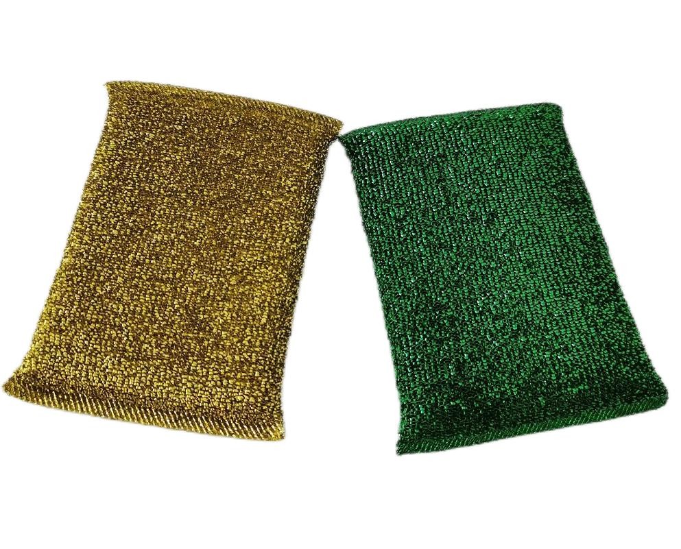 Kitchen Scouring Sponge Microfiber Cleaning Pad Cloth Green For Dish Washing