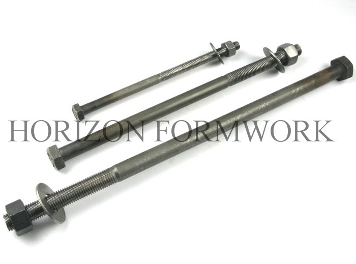HDG M16 Concrete Forming Accessories Bolts And Nuts With Spring Washers For Electricity Towers