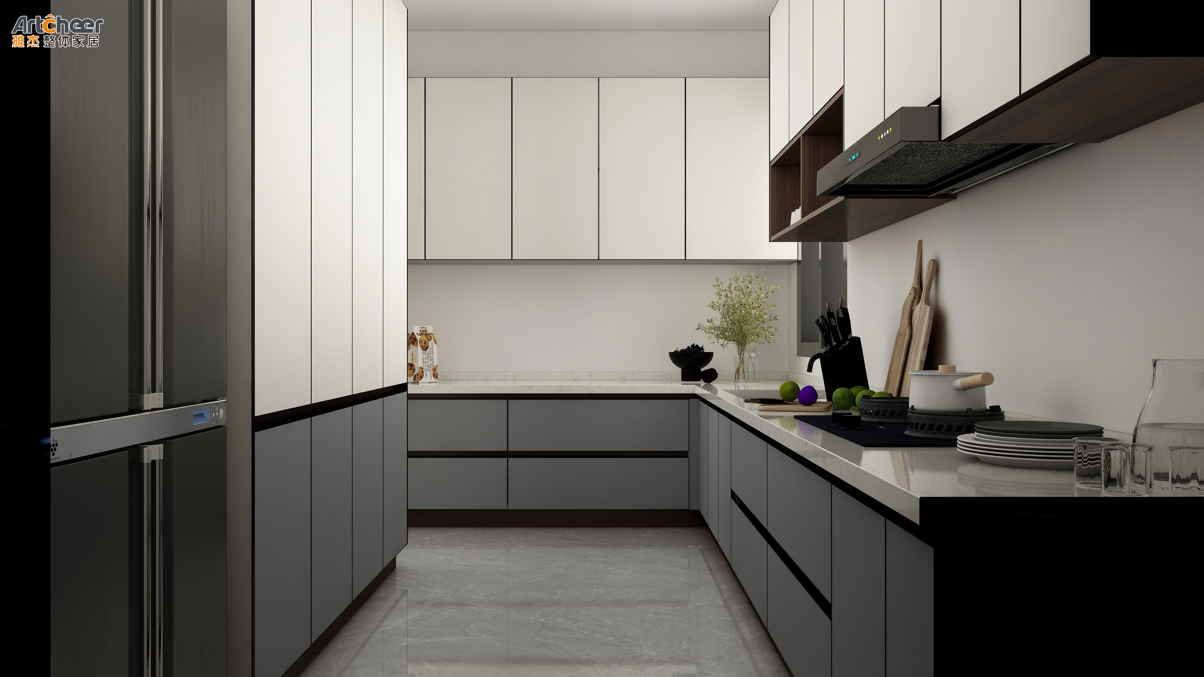 Full Bullnose Countertop and RTA Classic Style Modular Cabinets Upgrade Your Kitchen
