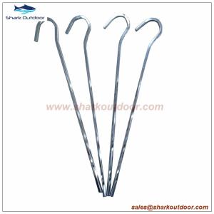 Quality 7&quot; Steel twist drill tent peg tent stake wholesale