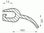 Multipurpose Industrial Doors Parts EPDM Black Lateral Rubber