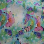 Luxury Polyester Cotton Fabrics light blue Floral Woven Dress Trouser Ramie