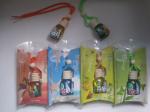 5ml car hanging perfume bottle with polymer clay designs.