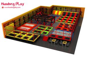 Quality Indoor Trampoline Park Equipment , High Jump Trampoline Gym Equipment Over 500sqm wholesale