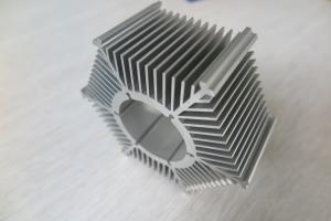 Quality LED Round Sunflower Extruded Heat Sink Profiles With Silver Anodized / Tapping wholesale