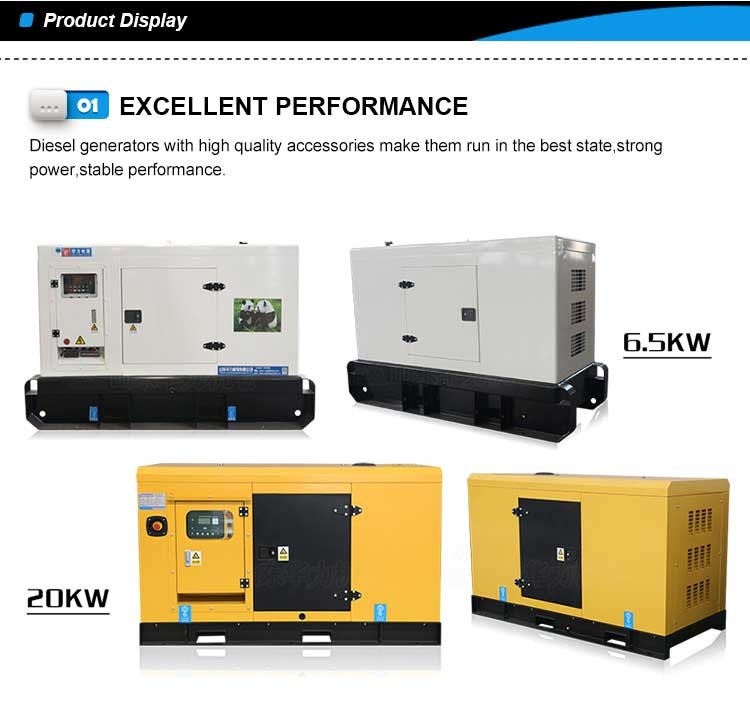 Durable Silent type Diesel Generator Super 50Hz Waterproof For Home