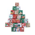 Recyclable Gift Newspaper Christmas Calendar Box Countdown With Handles