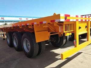 Quality 40 Foot Flat Bed Semi Trailer 2 Axle Semi Truck Flatbed Trailer wholesale