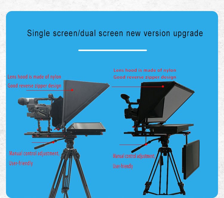 21 Inch Auto-Mirror TV Studio Broadcast Teleprompter Boost Your Production Efficiency