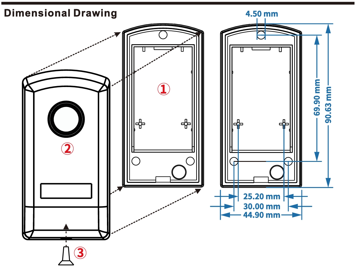 Photocell IR Sensor for Door Safety with 30m Detection Range and IP65 Rating