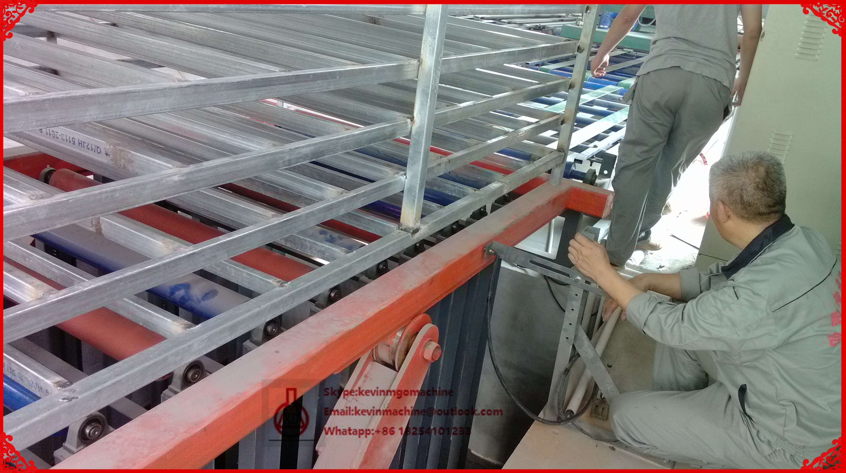 MGO Wall Board / Gypsum Board Manufacturing Machine with Double Drive Double Roller Extruding