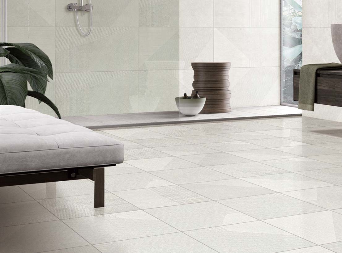 Chemical Resistant Glazed Porcelain Tile / Ceramic Kitchen Floor Tile