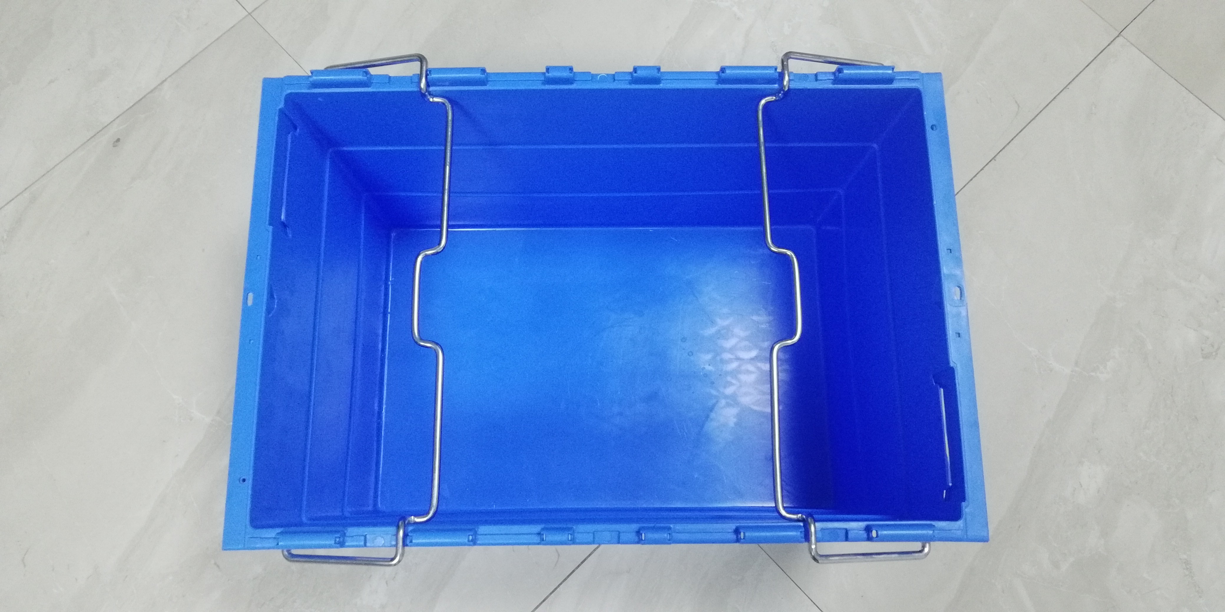 100% Virgin PP Stackable Nesting Trays With Steel Bars Storage Transportation