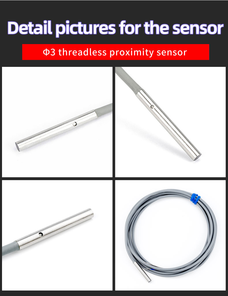 Small Size Inductive Proximity Sensor M3 / M4 / M5 / M6 Stainless Steel Housing