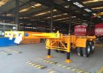 Flat Bed Semi Trailer Truck For 20 Or 40 Feet Container Carrying