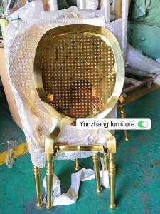 Quality Gold Wedding Banquet Chair Stainless Steel W50xD65xH92cm 6.5KGS wholesale