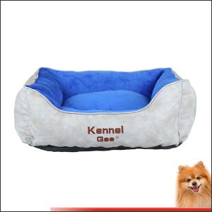 Quality pet beds for large dogs artificial leather and short plush pp cotton pet bed china factory wholesale