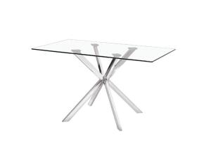 Quality Square 47kgs 150cm Modern Glass Dining Table wholesale