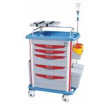 Hospital Stainless Steel Luxury Anesthesia Trolley Emergency Trolley/ First aid,