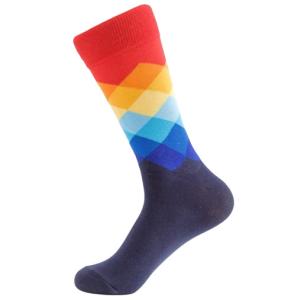 Quality Mens Funky Colorful Patterned Dress Socks With Cool And Crazy Designs wholesale