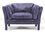 Mid Century Stunning Soft Vintage Leather Sofas With Flared Arms