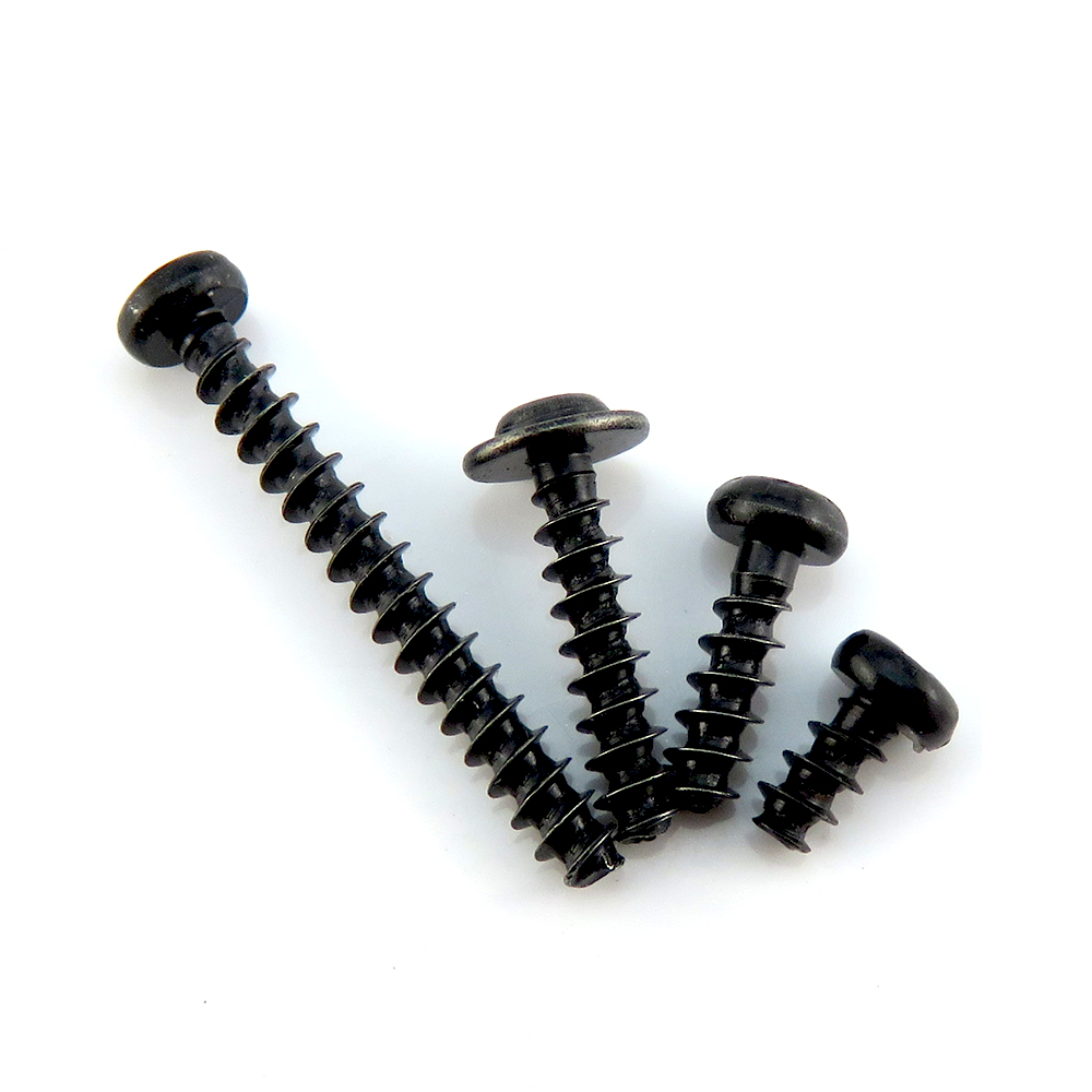 ISO9001 2015 Certified Black Zinc Plated M3 PT Screw for Plastic Parts and Components